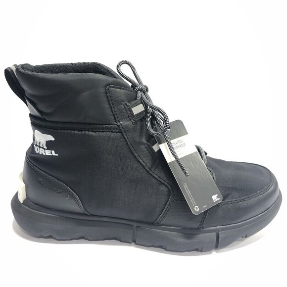Sorel Women’s Explorer II Carnival Sport Black Waterproof Booties Size 9M